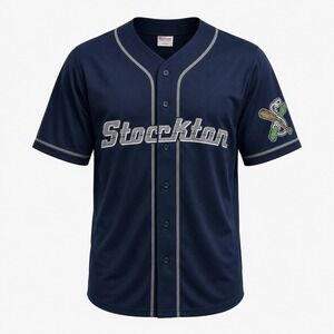 Stockton‎ Ports Minor League Jersey Mens XL Navy Blue Addison Russell 27 MiLB